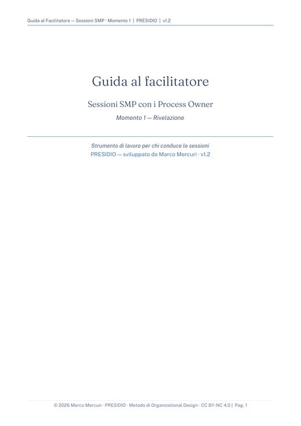 Guida alla facilitazione, pagina di esempio 1