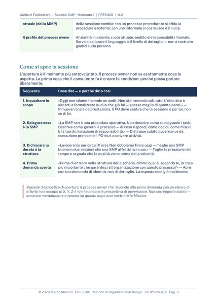 Guida alla facilitazione, pagina di esempio 3